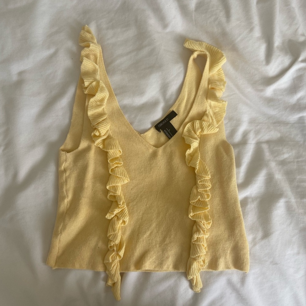 Yellow Crop tank top